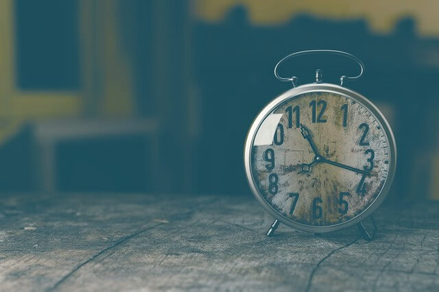 Clock on Wood